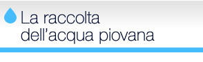 La raccolta dell'acqua piovana